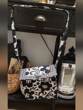 Vera Bradley Black & White Floral Crossbody Bag